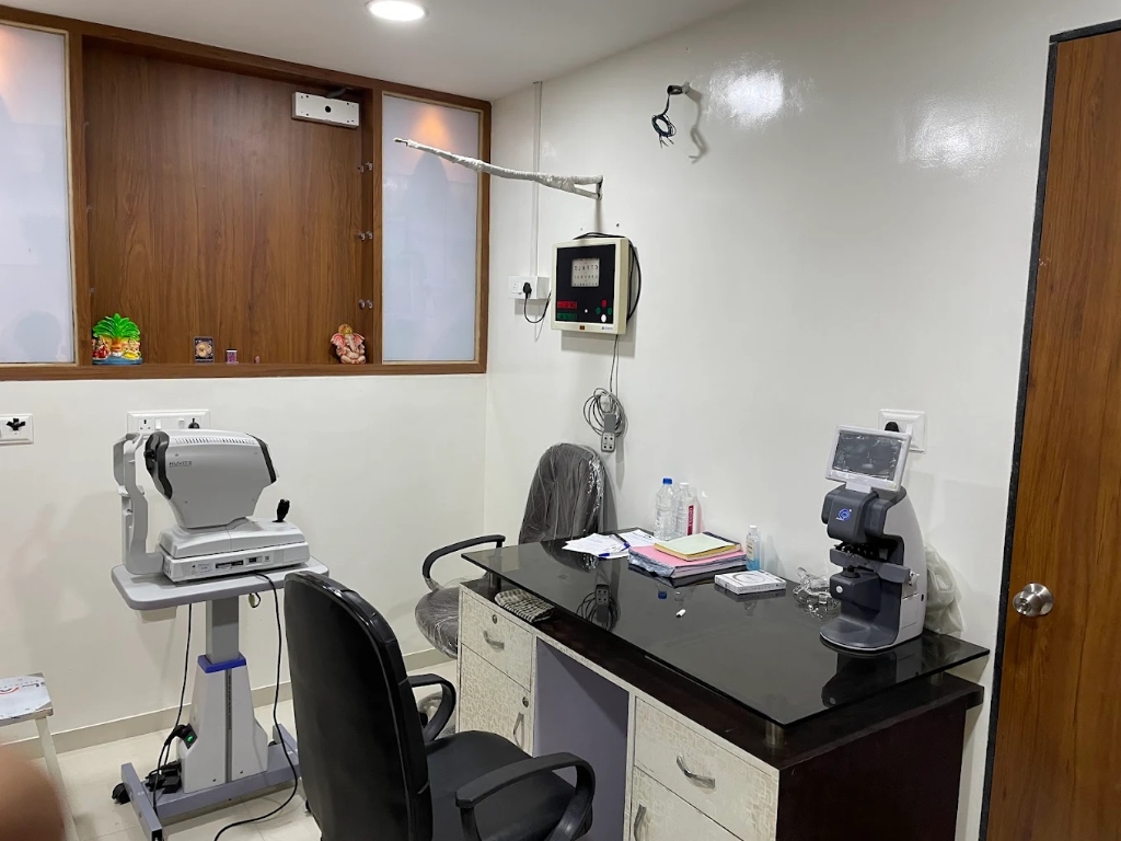 Advanced Ophthalmic Examination Room with equipment at Vijay Eye Hospital